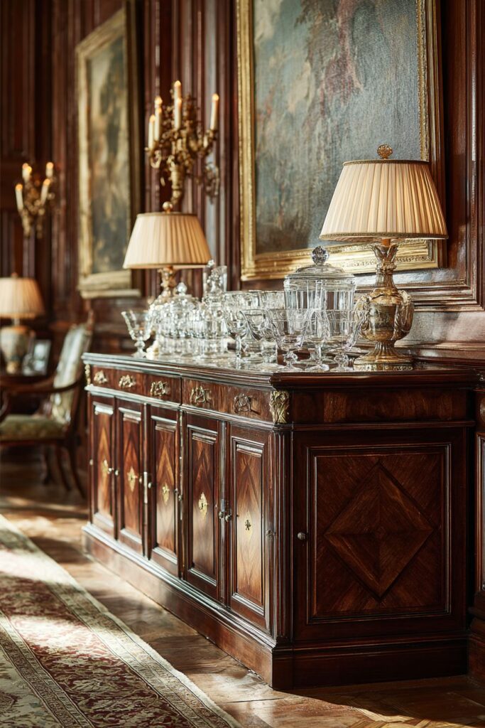 Dark Mahogany Traditional Formal Buffet