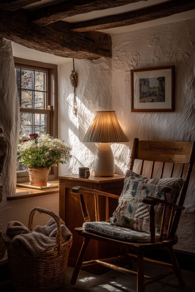 Peaceful Corner with Handwork and Natural Light