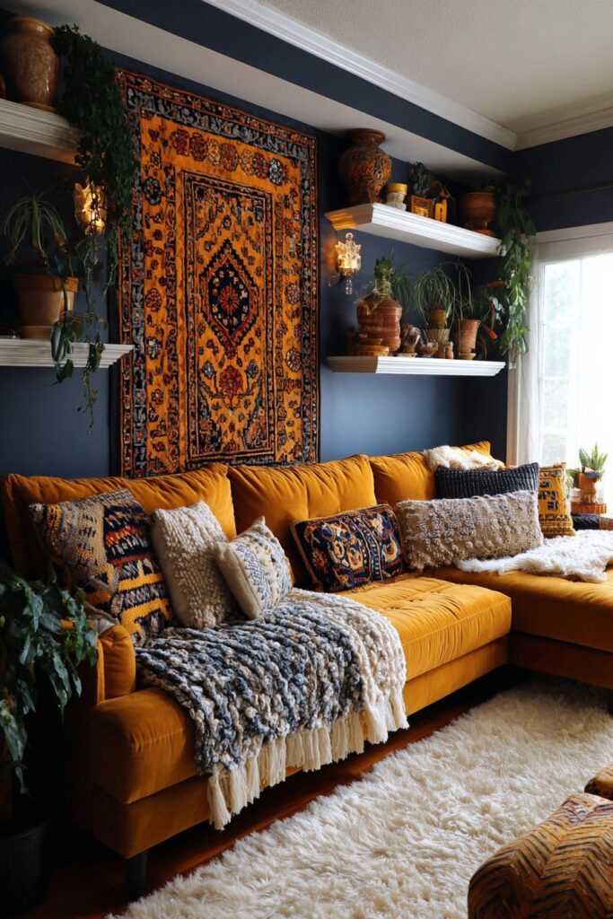 Textile-Focused Design with Suzani Tapestry