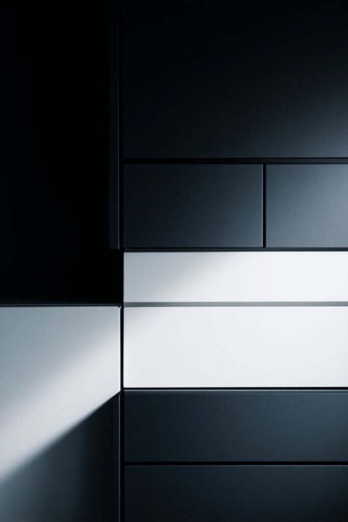  Bold Contemporary Black and White Contrast Cabinets