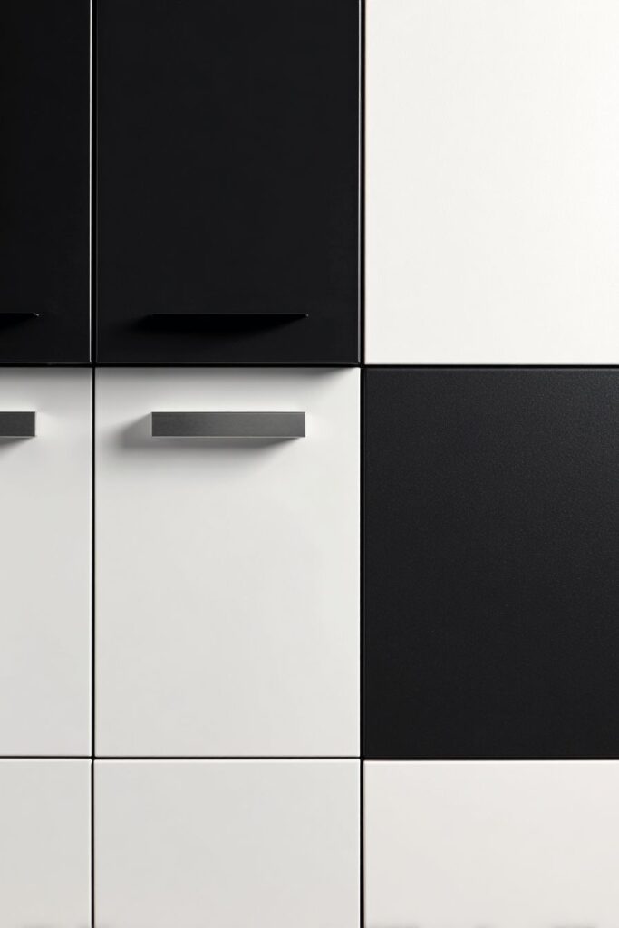  Bold Contemporary Black and White Contrast Cabinets