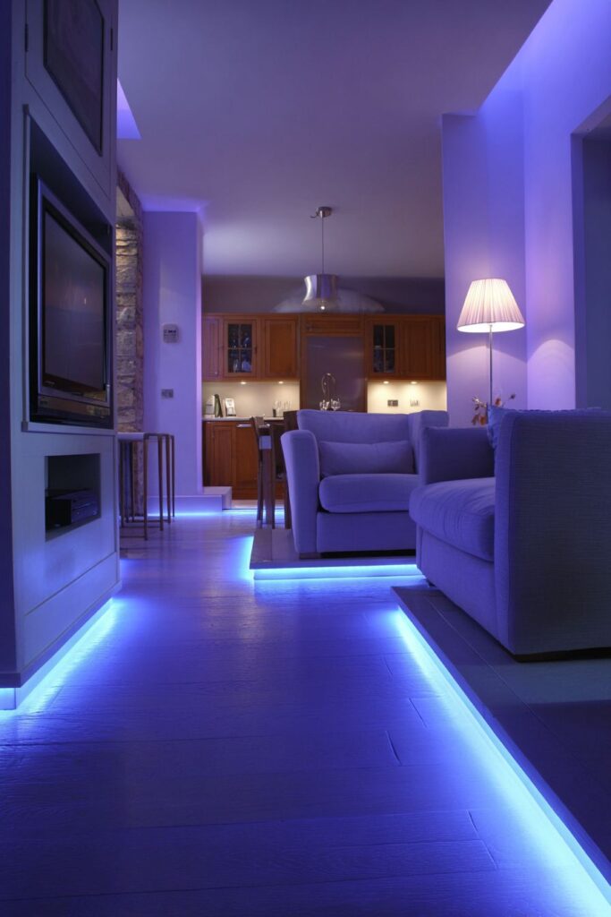 LED Floor Lighting for Safety and Ambient Enhancement