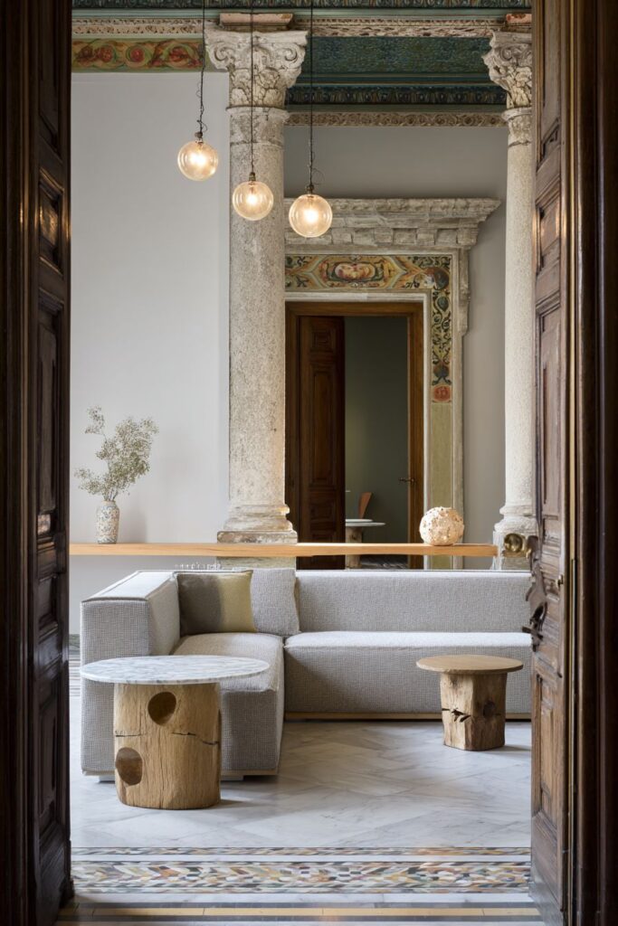 Mushroom Tones with Ornamental Accents