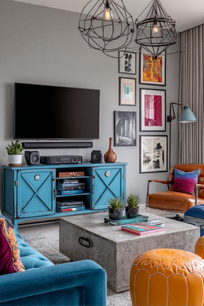 Eclectic Collected Treasures Display