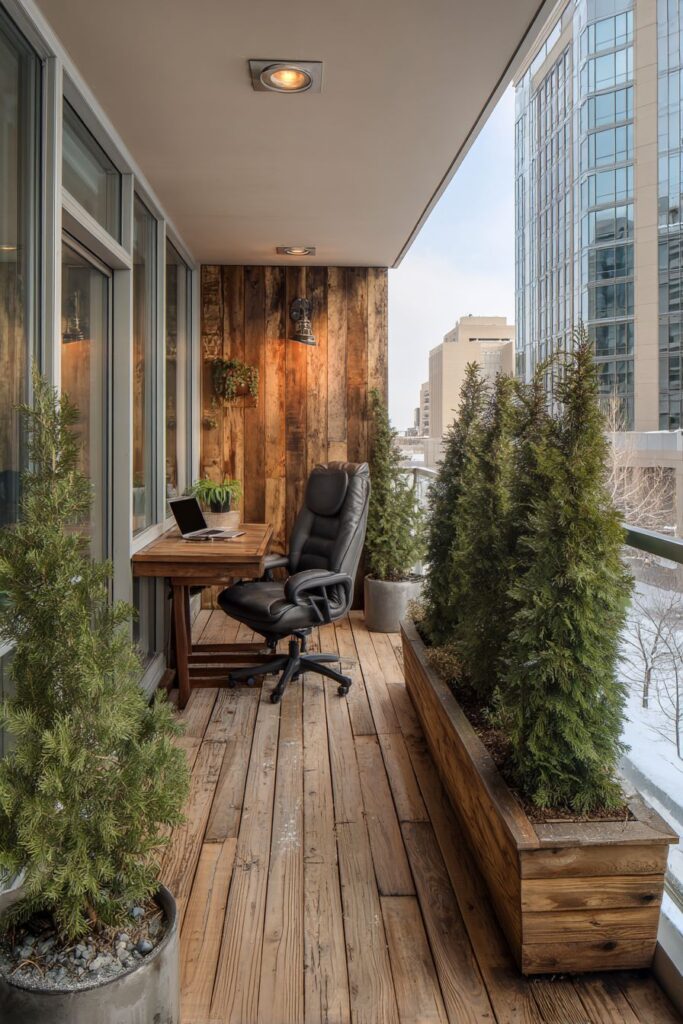 Compact Workspace for Outdoor Office Extension