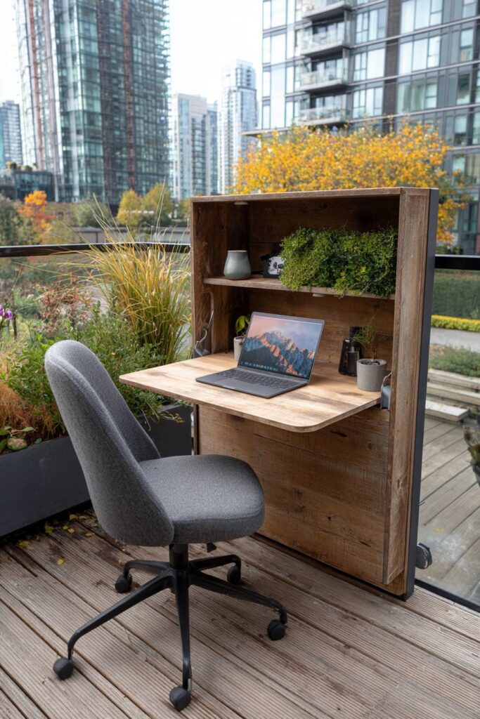 Compact Workspace for Outdoor Office Extension