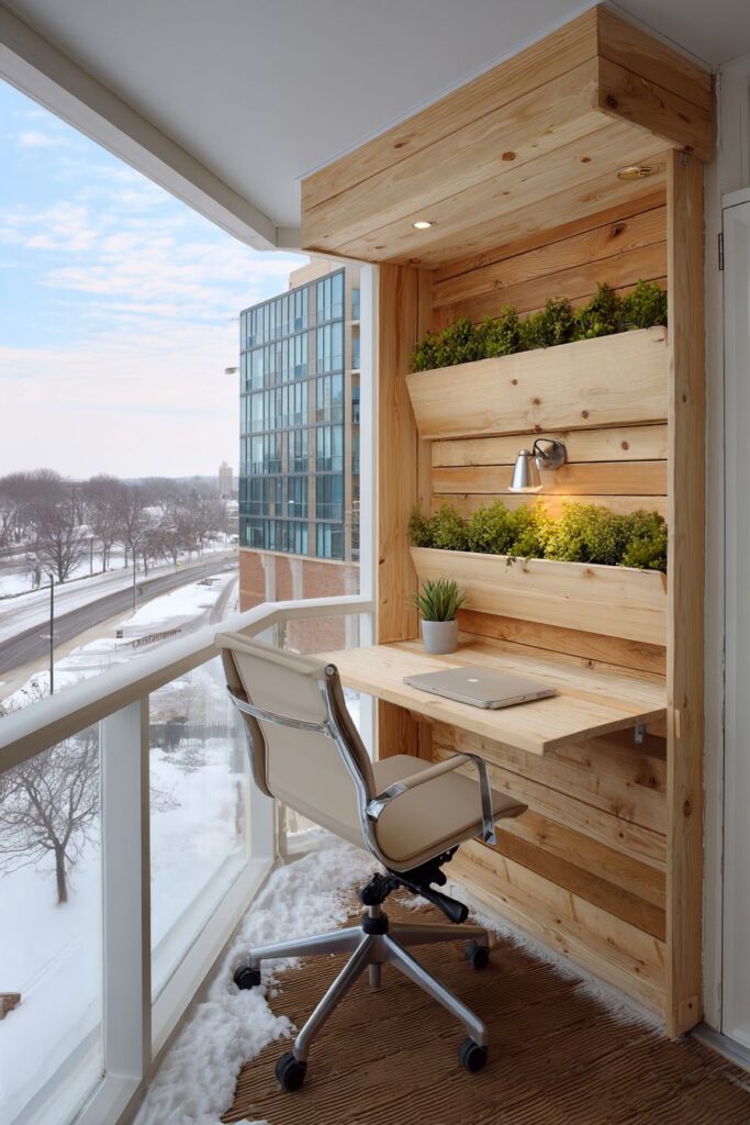 Compact Workspace for Outdoor Office Extension
