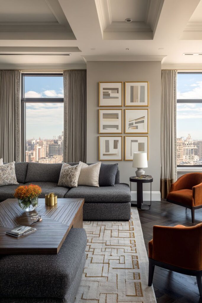 Gallery Wall Composition with Modular Flexibility