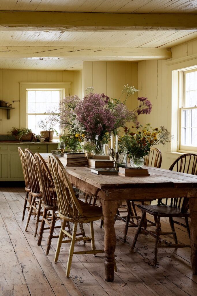 Multipurpose Farmhouse Table as Creative Hub