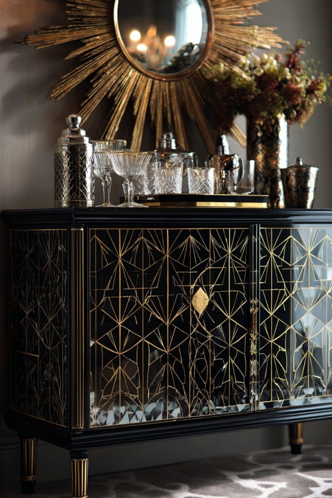 Art Deco Console with Glamorous 1920s Sophistication