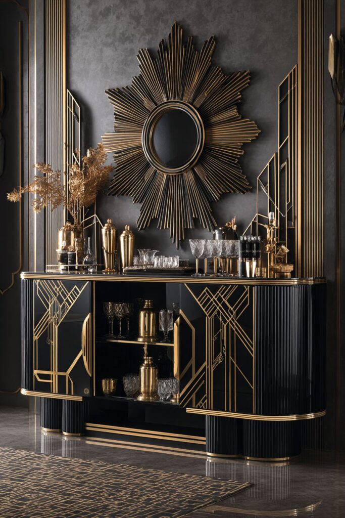 Art Deco Console with Glamorous 1920s Sophistication