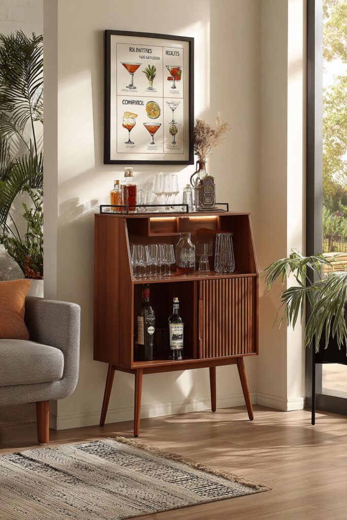 Mid-Century Bar Cabinet for Sophisticated Entertaining