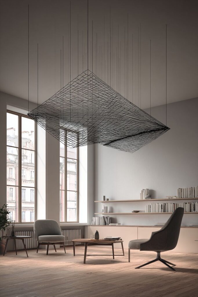 Minimalist LED Light Sculpture as Functional Art