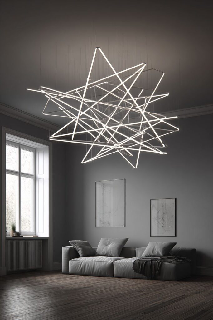 Minimalist LED Light Sculpture as Functional Art