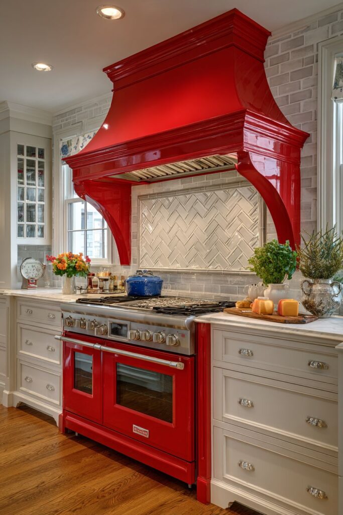 Statement Red Range Hood Sculpture