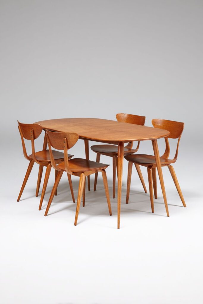 Mid-Century Modern Oval Teak Extension