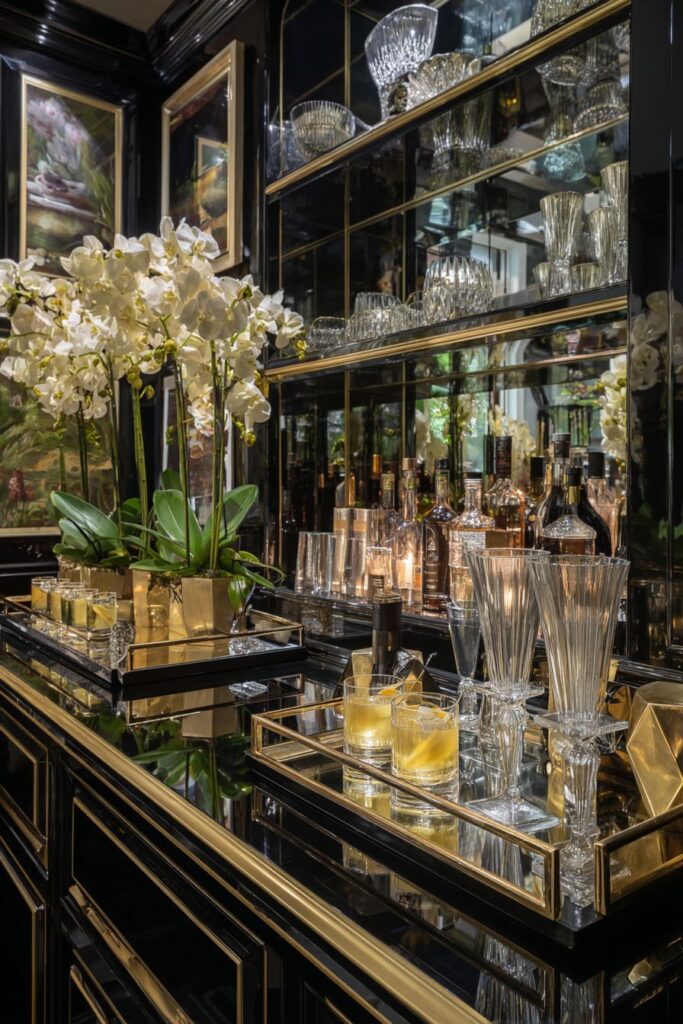 Glamorous Art Deco Bar Display