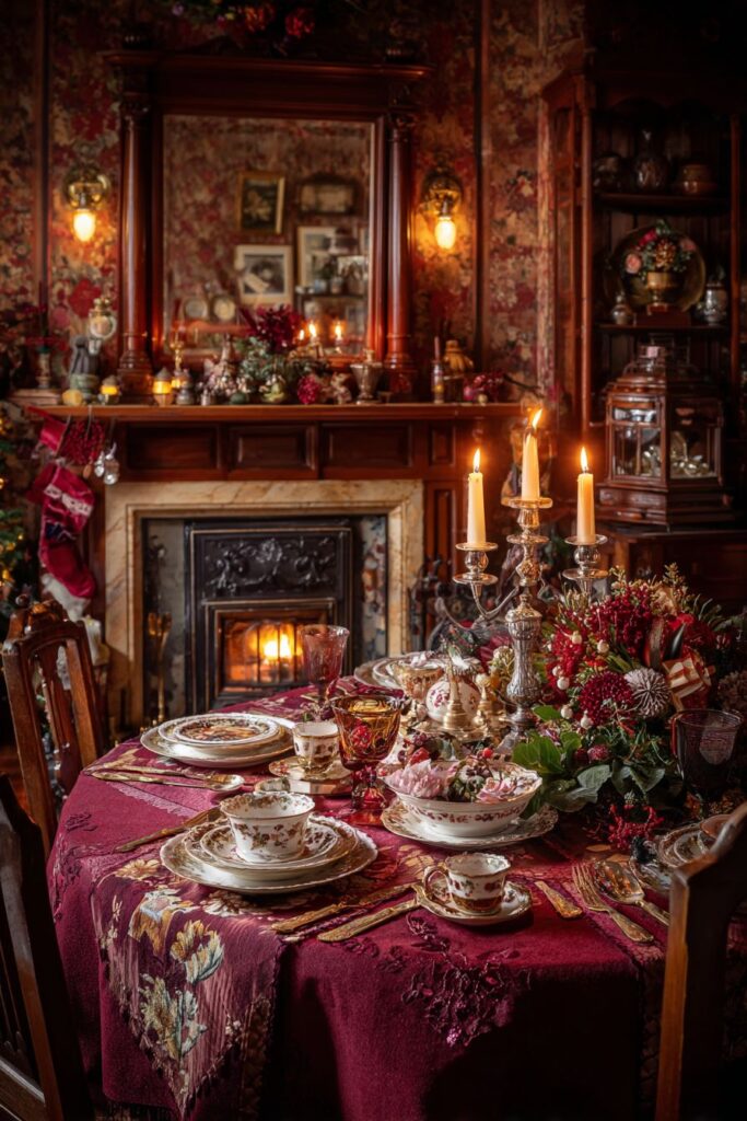 Victorian Christmas Celebration Setting