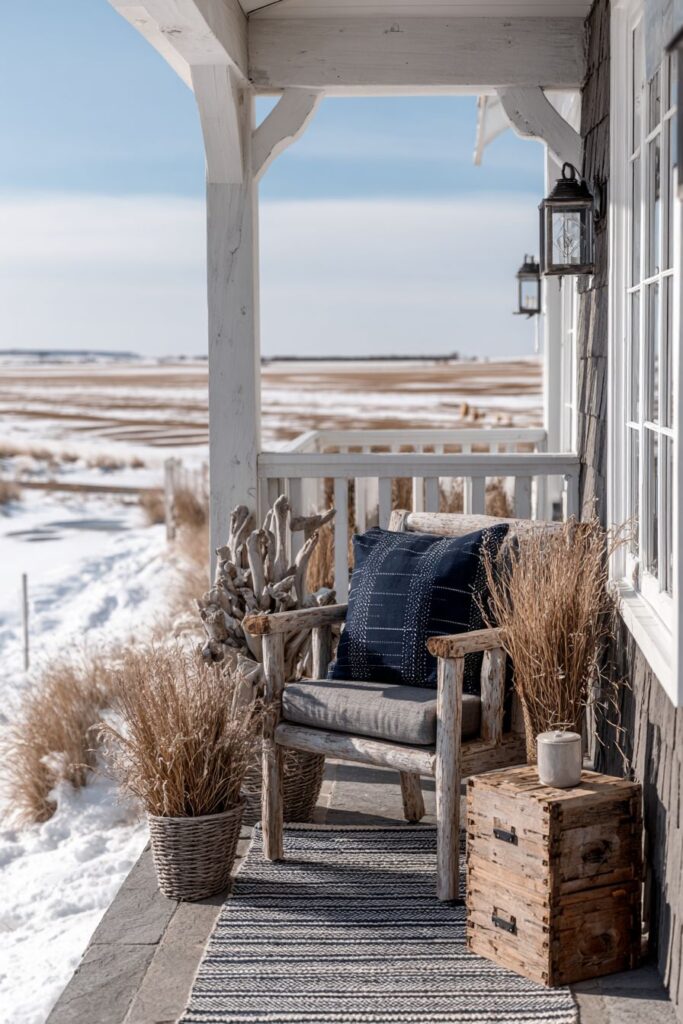 Coastal-Inspired Winter Retreat with Nautical Elements
