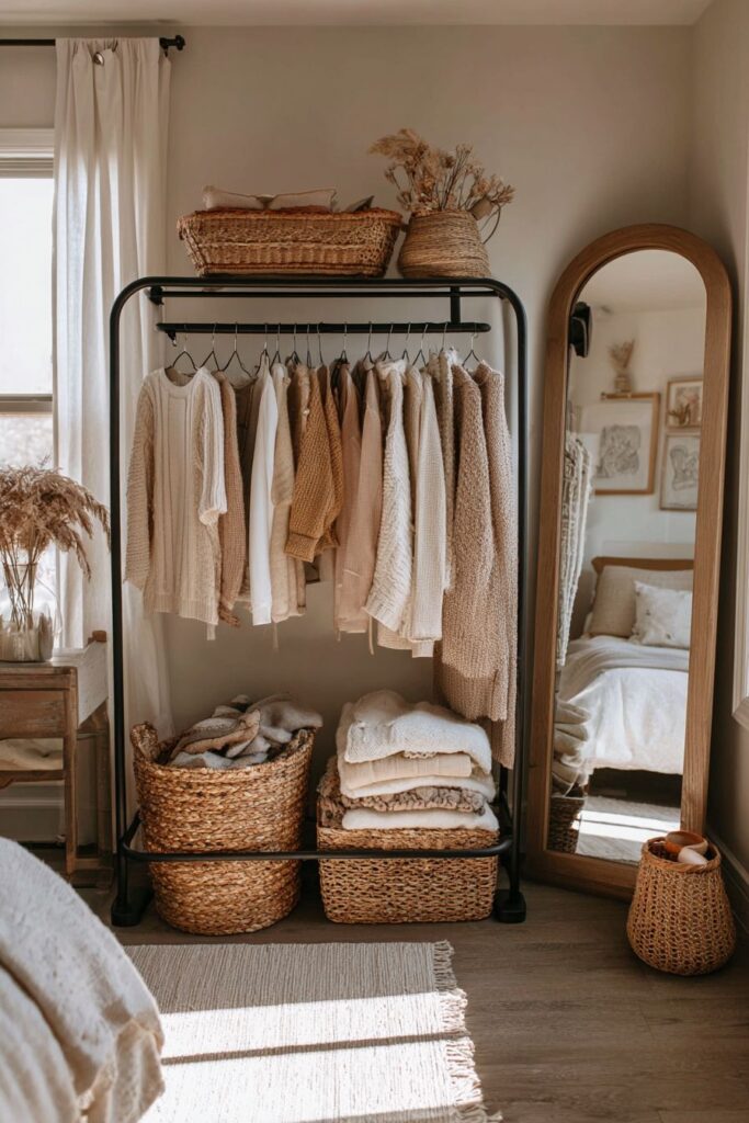 Organized Winter Wardrobe Display