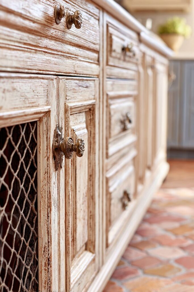 French Country Distressed Hickory Provincial Romance