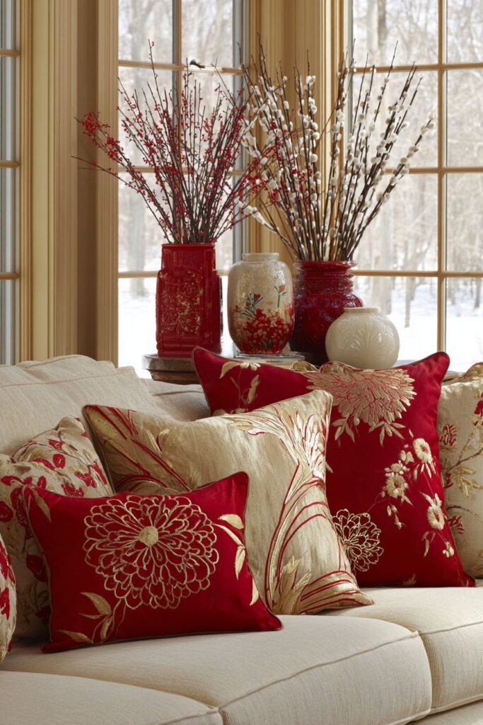 Modern Living Room with Contemporary Festive Touches