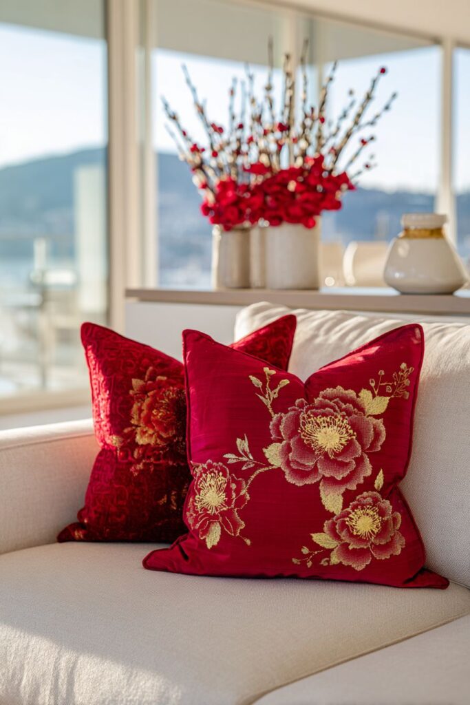 Modern Living Room with Contemporary Festive Touches