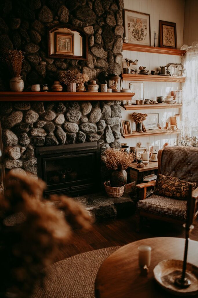 Fireside Gathering with Pastoral Warmth