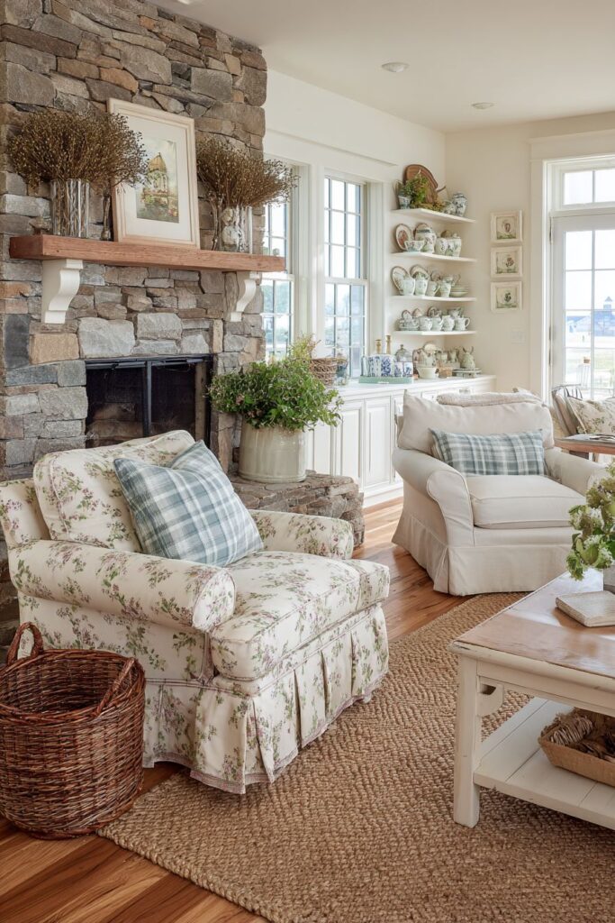 Fireside Gathering with Pastoral Warmth