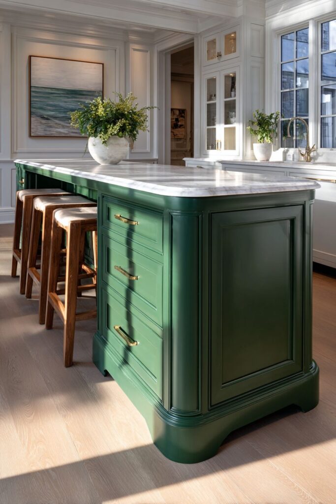 Emerald Green Island Centerpiece