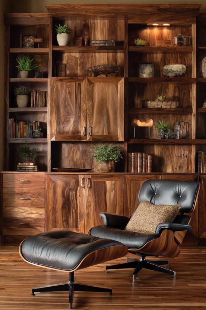 Floor-to-Ceiling Built-In Bookshelf System