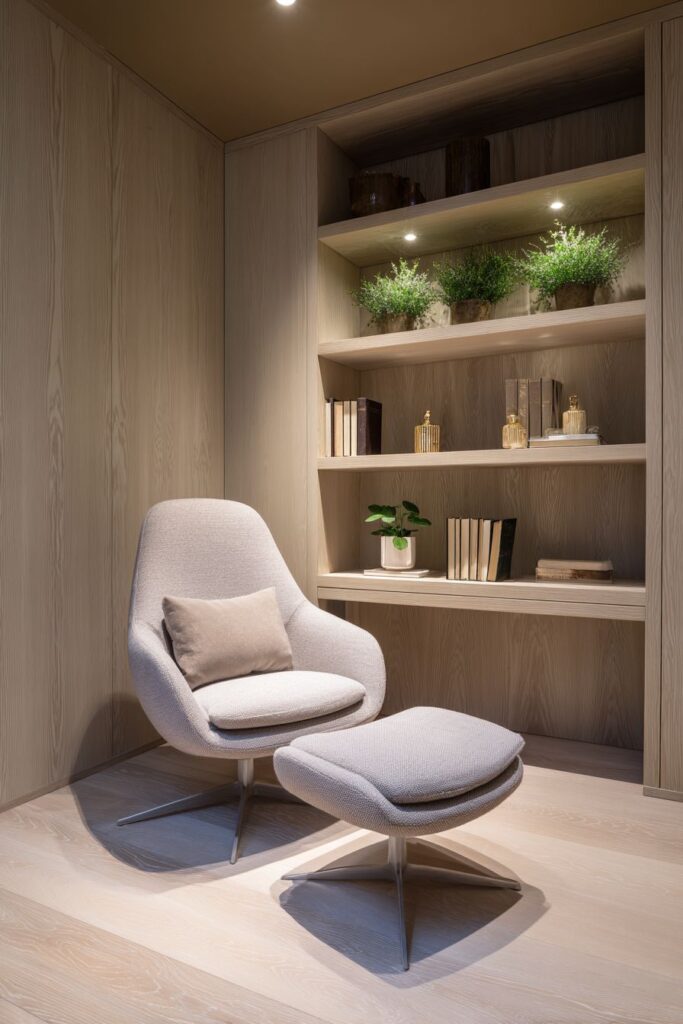 Floor-to-Ceiling Built-In Bookshelf System