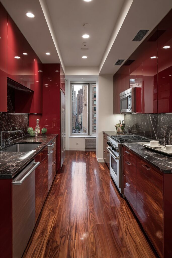 Modern Burgundy Lacquer Sophistication