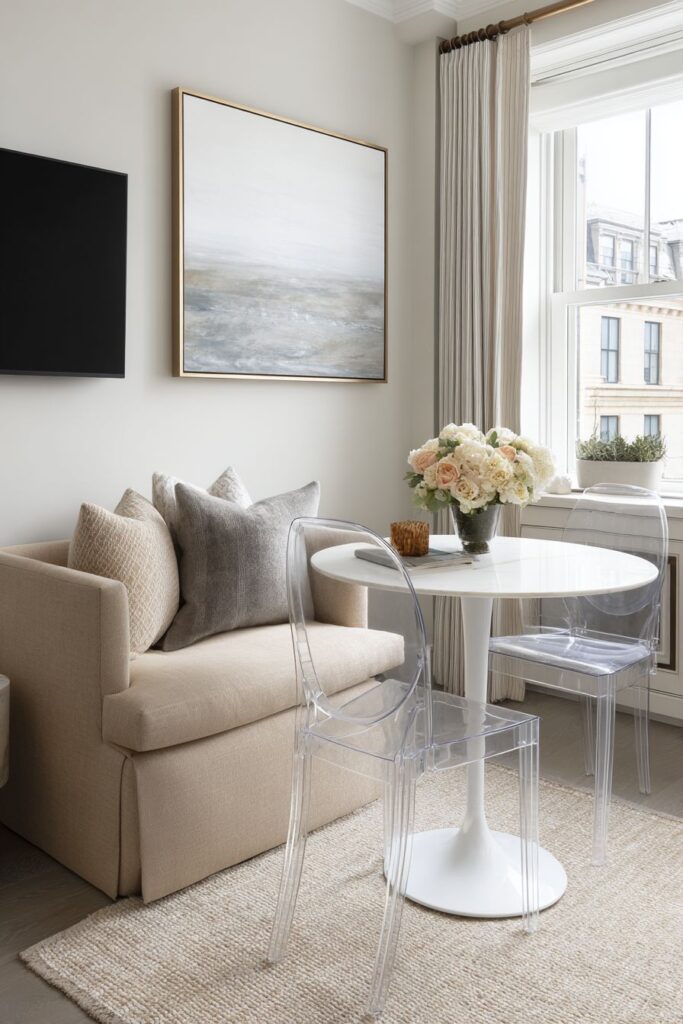 Transparent Elegance with Space-Saving Solutions