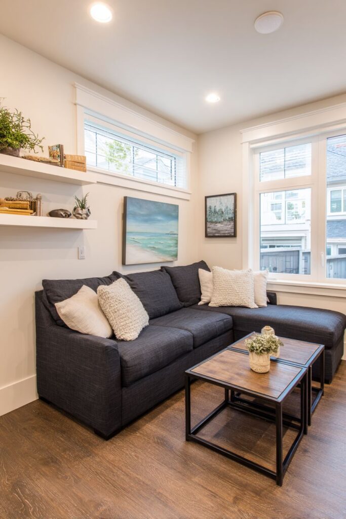 Hidden Storage Living Room with Smart Sectional Solutions