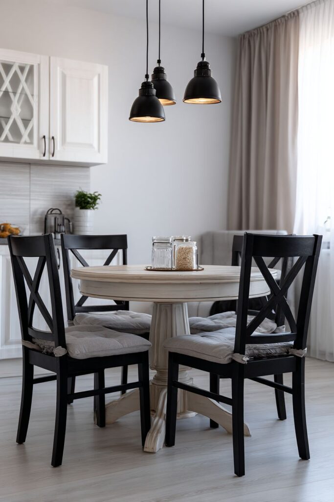 Round Pedestal Table with Hidden Butterfly Leaf