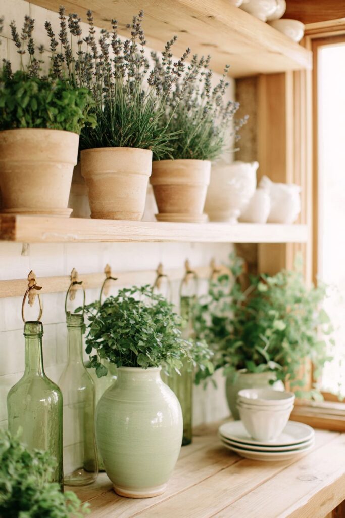 Organic Open Shelving Display