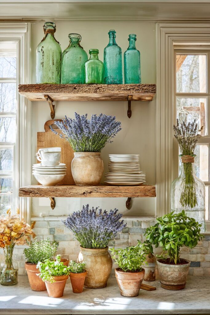 Organic Open Shelving Display