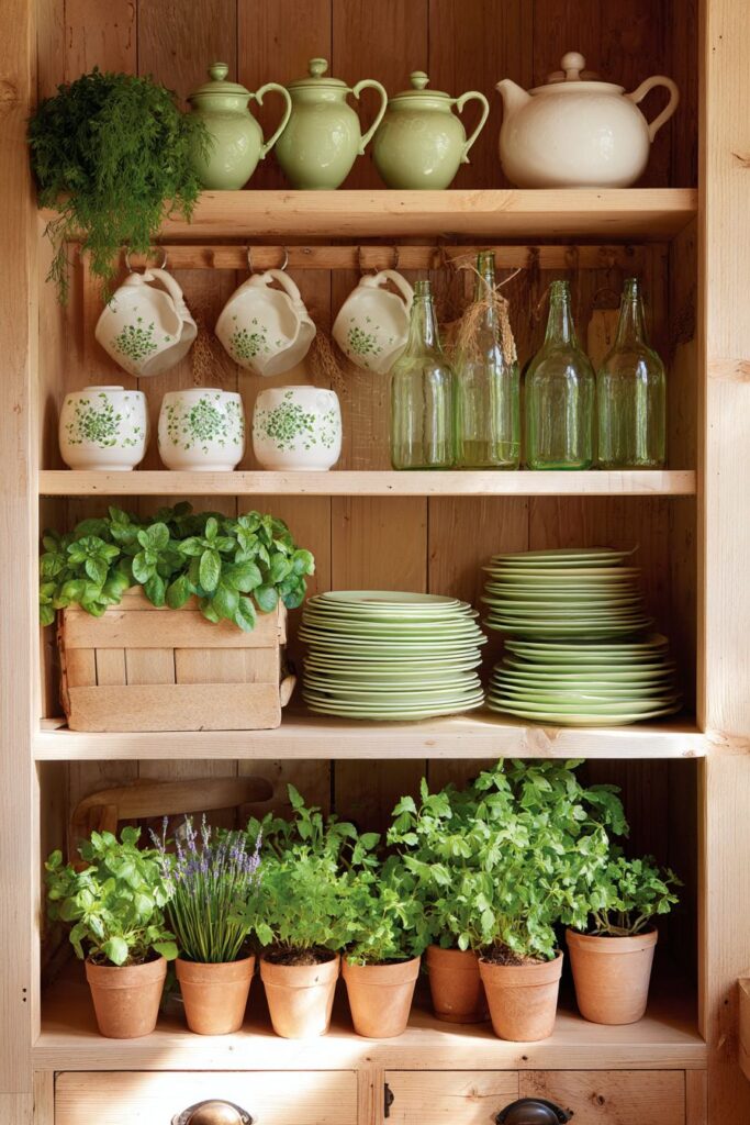 Organic Open Shelving Display