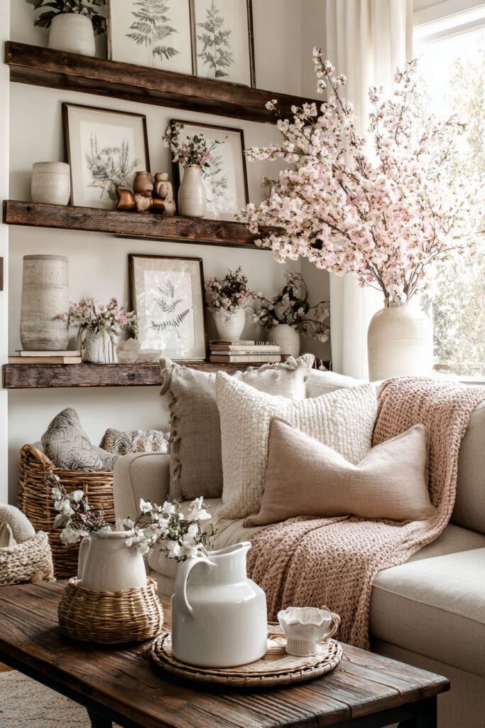 Rustic Three-Tier Spring Sanctuary