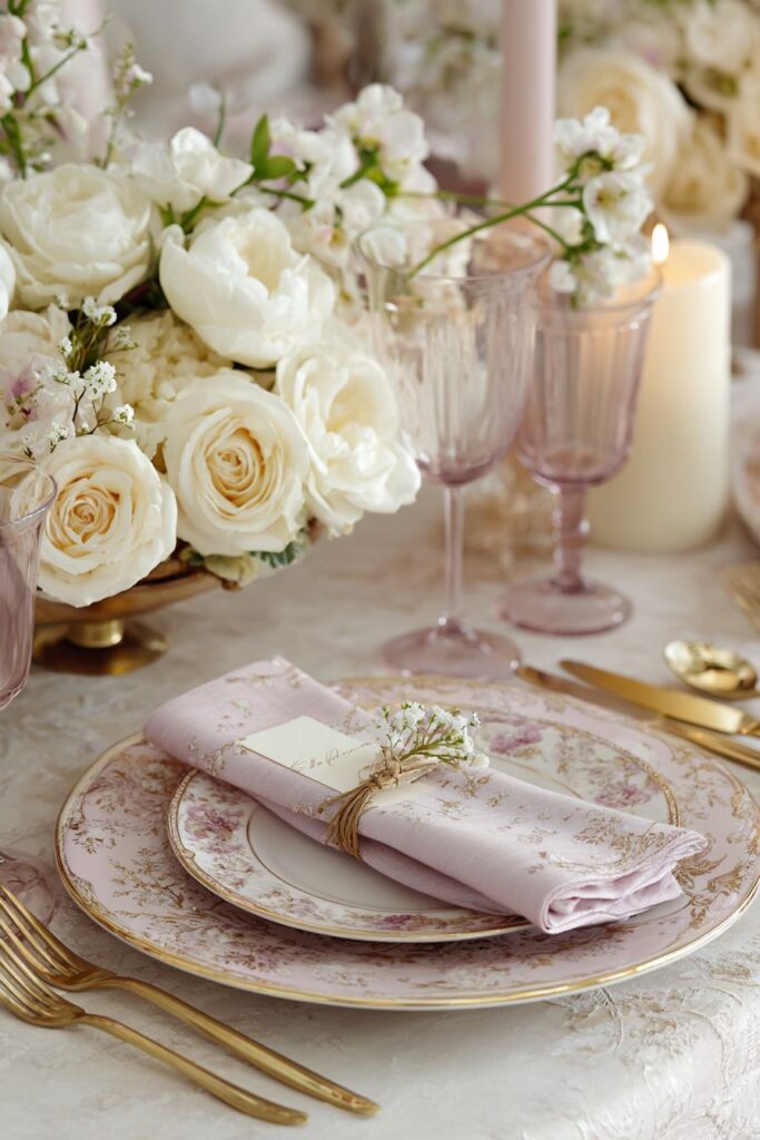 Vintage Romance in Lavender and Cream
