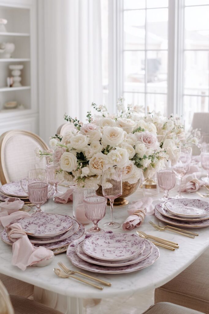 Vintage Romance in Lavender and Cream