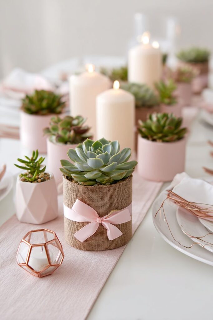 Modern Romance in Blush and Rose Gold