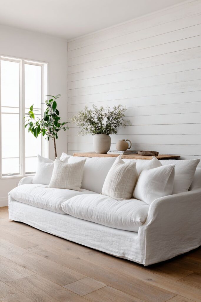 Minimalist White Shiplap Retreat