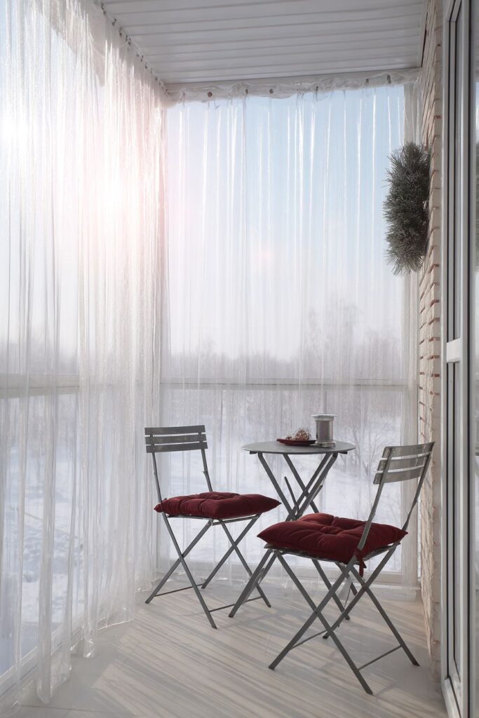 Enclosed Balcony with Transparent Weather Protection