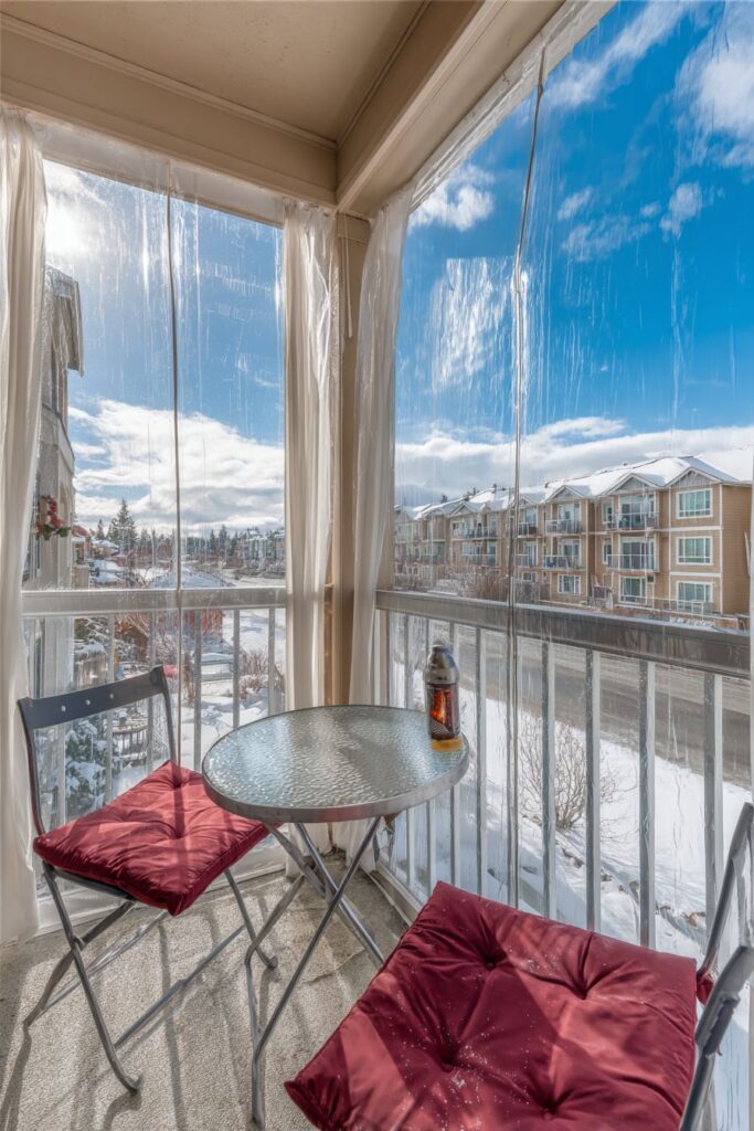 Enclosed Balcony with Transparent Weather Protection