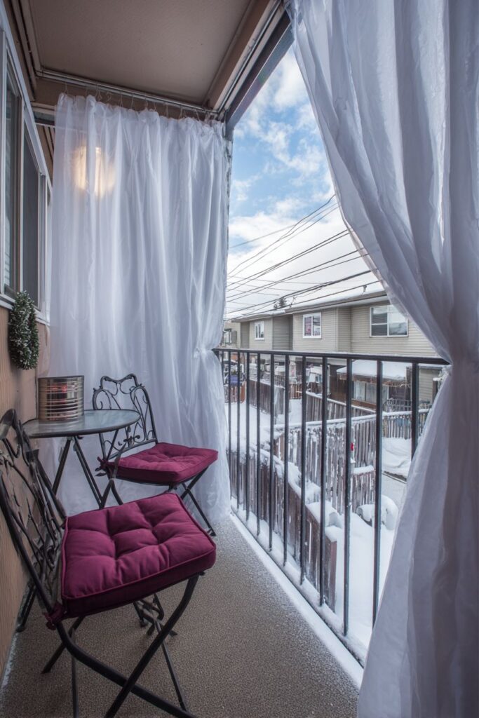 Enclosed Balcony with Transparent Weather Protection