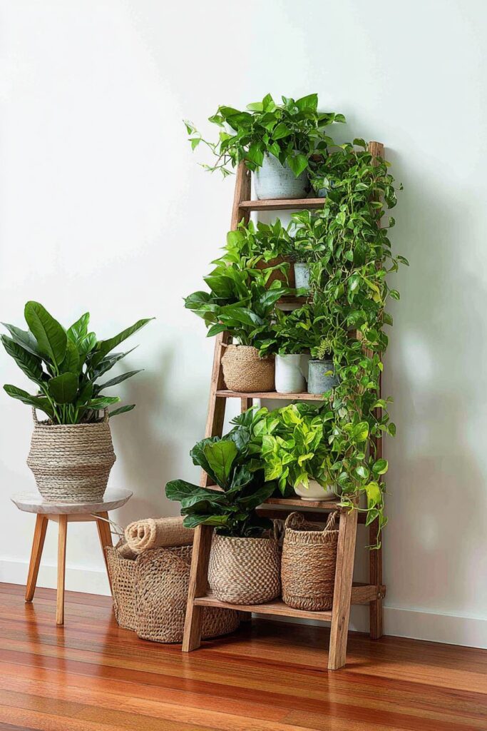 Vertical Garden Display with Natural Elements