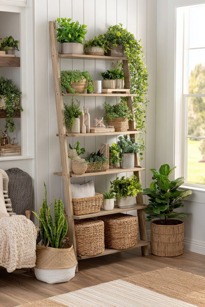 Vertical Garden Display with Natural Elements