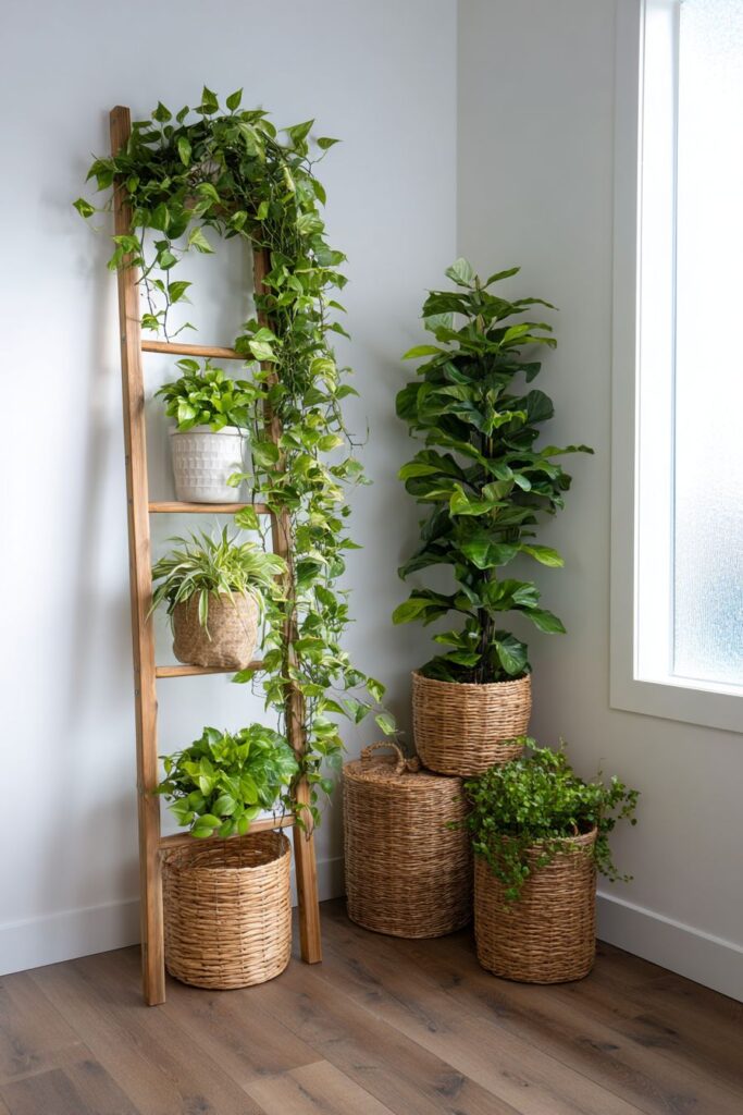 Vertical Garden Display with Natural Elements